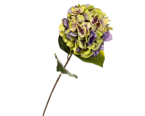 Квіти декоративні Гортензія 45см лимонно-фіолетова 2000-004PL