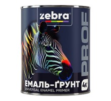 Емаль-грунт 0,8кг ЗЕБРА PROF 020P сріблястий