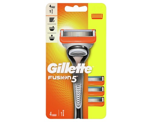 Бритва з 4 змінними касетами Gillette Fusion Бритва з 4 змінними касетами Gillette Fusion