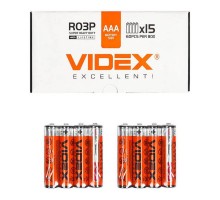 Батарейка VIDEX сольова R03P/AAA 4pcs SHRINK CARD