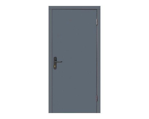 Двері вхідні Мет/МДФ 86*205R Люкс2 RAL-7024 гнута рама 100мм 02002