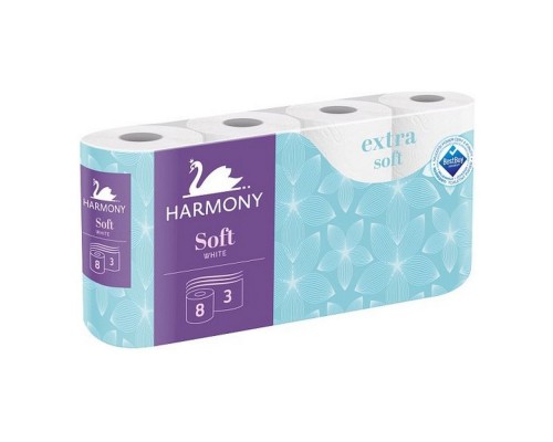 Папір туалетний HARMONY SEASONS WHITE трьохшаровий