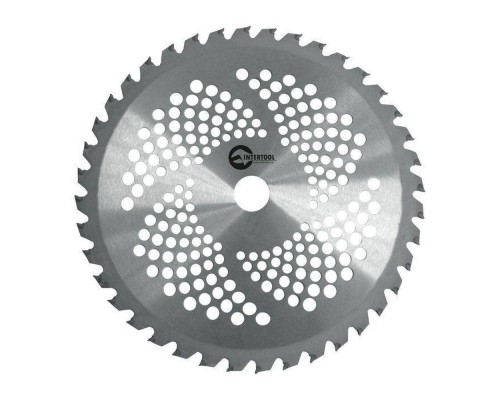 Ніж для мотокоси 25,4*254мм 40Т з напайками INTERTOOL DT-2239 Ніж для мотокоси 25,4*254мм 40Т з напайками INTERTOOL DT-2239