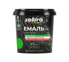 Емаль 0,7 кг ZEBRA Серія AQUA  34 світло-зелений