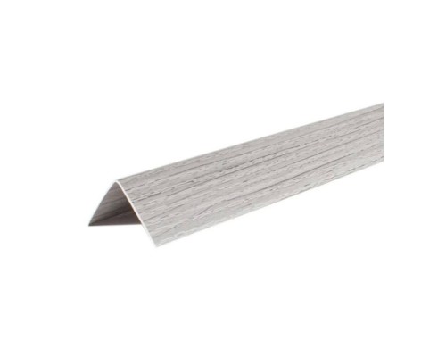 Кут оздоблювальний ПВХ 25*25*2750 Ясен сірий (універсальний, ПВХ метелик) R661