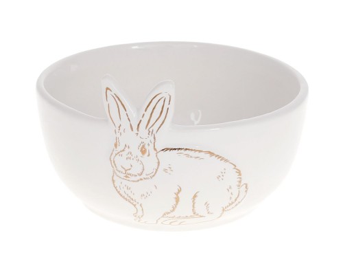 Піала з малюнком Кролик 12,5см кераміка білий/золото BonaDi 795-212