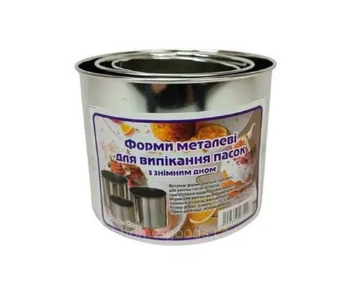 Набір форм для випікання паски/кексів 3шт знімне дно а/п 2285 Best Home Goods