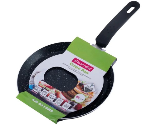 Сковорода для млинців 22см з алюмінію з а/п покритям 0619MR