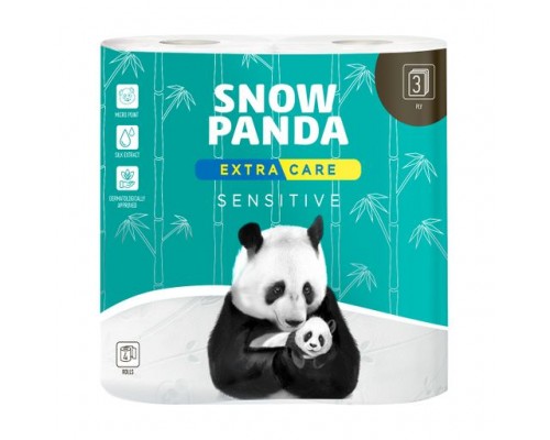 Папір туалетний Сніжна Панда Extra Care 3ш 4шт