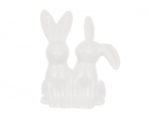 Декор Великодній Кролики 11,5см білий BonaDi 739-130