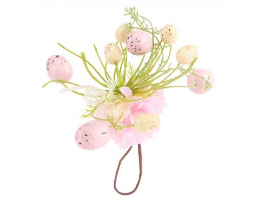Декор Великодній Квітка жовто-рожевий 21см 5004-051