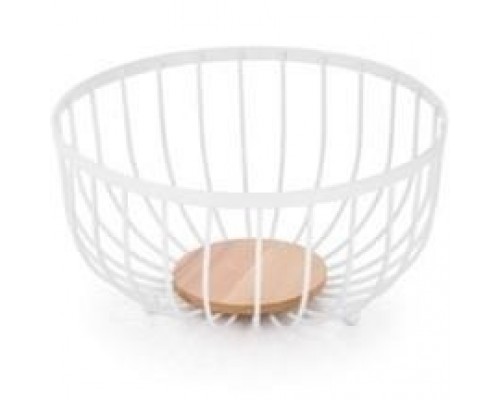 Корзинка-фруктовниця Ardesto Midori 25*25*13см метал дерево білий AR0904W Корзинка-фруктовниця Ardesto Midori 25*25*13см метал дерево білий AR0904W