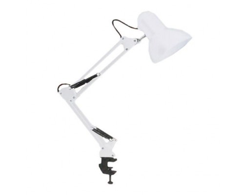 Лампа настільна LEBRON L-TL-Tel, E27, 40W струбцина БІЛА 15-11-75-1