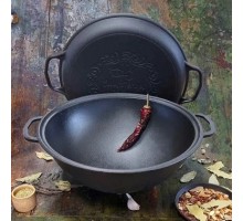 Казан узбецький 15л WOK з кришкою-сковородою гриль V15CP