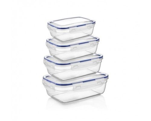 Набір контейнерів прямокутних 0,5+0,9+1,5+2,4мл ASD067