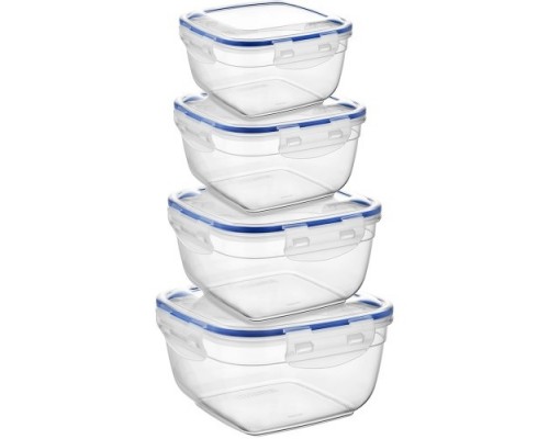 Набір контейнерів квадратних 0,5+0,9+1,5+2,4мл ASD073