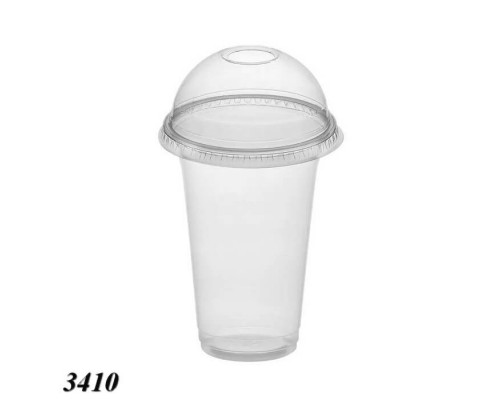 Стакан ПЕТ 420мл з сферичною кришкою 3410