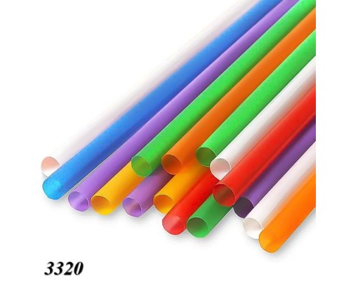 Трубочка для напоїв (асорті 500шт) 210*7мм Мікс Фреш 3320