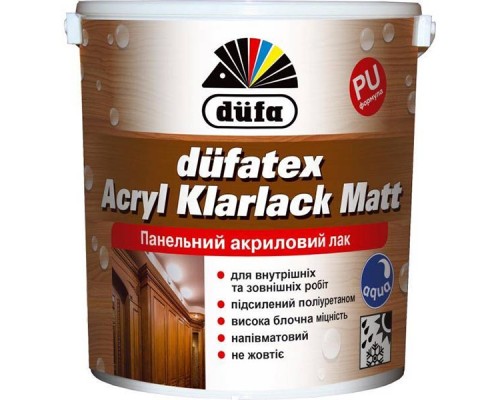 Лак панельний 2,5л DUFA Acryl Klarlack Matt полумат