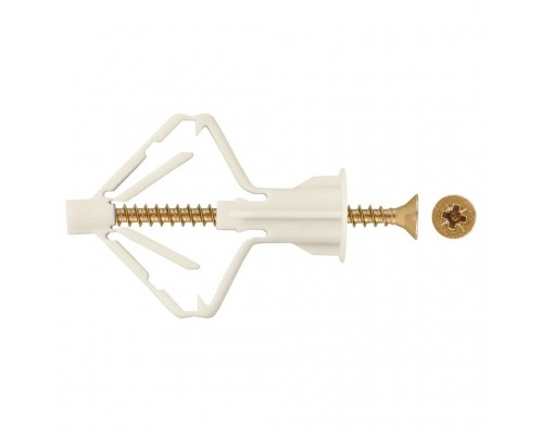 Дюбель для гіпсокартону нейлон, МЕТЕЛИК 8*40 з оцинк.шурупом GKK-P