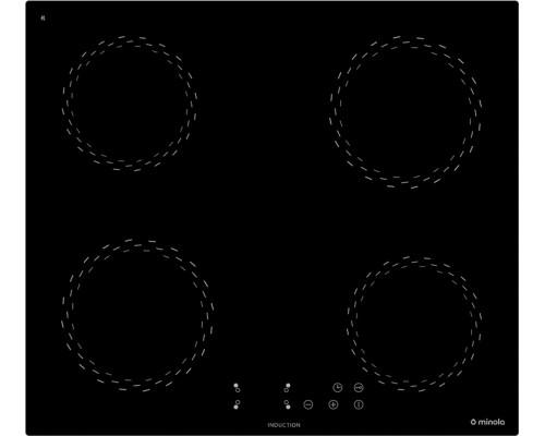 Варильна поверхня MINOLA MI 6038 KBL індукція сенсор склокераміка 55,3*48,2*3,8см