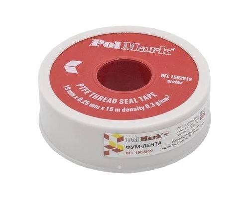 Лента Фум PROFI POLMARK 19мм*0,25мм*15м PTFE 54339