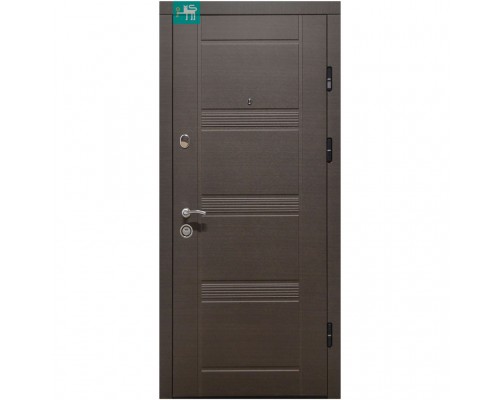 Двері вхідні Мет/МДФ 120*205R ВЕНГЕ СІРИЙ ГОРИЗОНТ