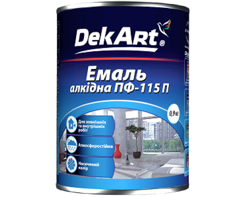 Емаль ПФ-115 0,9кг DEKART бежева