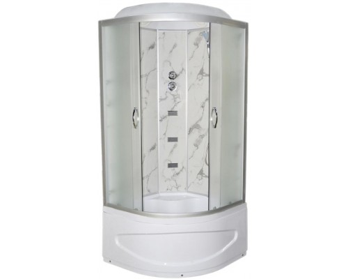 Гідробокс VIVIA TKF100 8078 (100x100х215) Білий мармур глибокий піддон