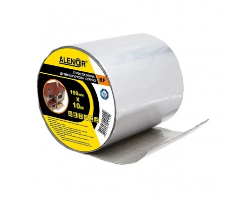 Стрічка герметизуюча самоклеюча (БІТУМНА) Alenor BF ALU 150см*3м 135398