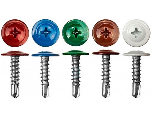 Шуруп пресшайба свердло 4,2*16мм RAL 8017 корич.