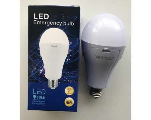 Лампа світлодіодна Led Intelligent 15W 6500K E27 акумуляторна з двома змінними акумуляторами 220V