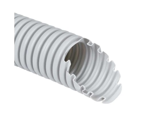 Гофротруба з протяжкою КОПОС Ф32 мм світло-сіра