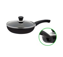 Сковорода d20 з скляною кришкою чорна PN-20B NON-STICK