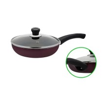 Сковорода d20 з скляною кришкою пурпур PN-20W NON-STICK