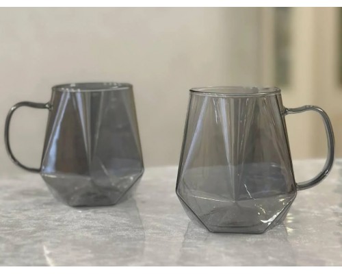 Набір чашок Vittora 300мл DIAMOND 2шт. б/с скло VT-5102-300