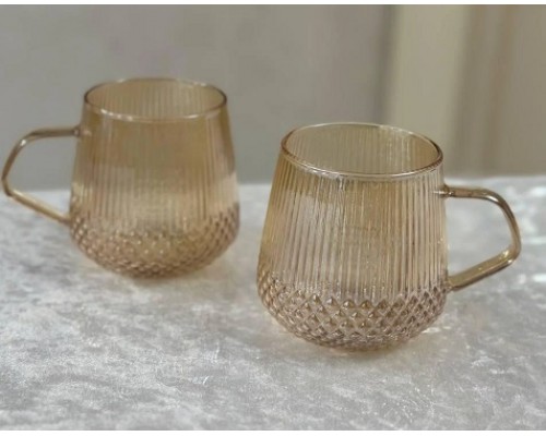 Набір чашок Vittora Hola 400мл 2шт. б/с скло VT-5104-400