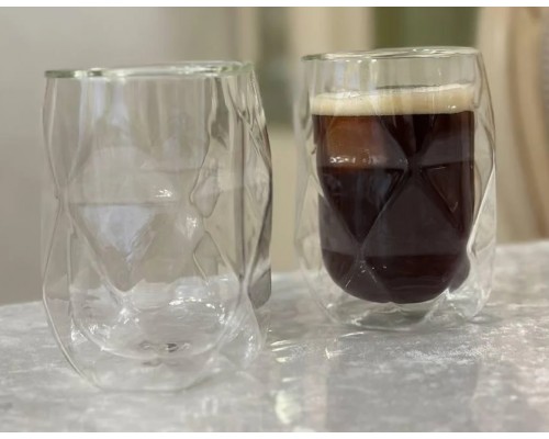 Набір склянок 350мл 2шт VITTORA Crystal з подвійним дном VT-5408-350