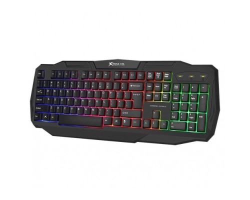 Клавіатура комп'ютерна XTRIKE ME KB-302 мембранна дротова RGB Black