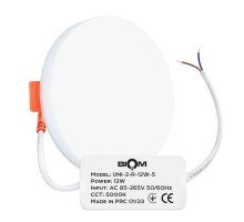 Світильник LED Biom 12W 5000К врізний квадрат 175-265V UNI-2-R12W-5