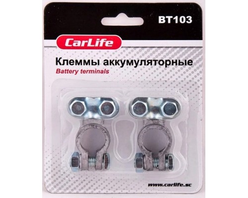 Клеми акумуляторні CarLife BT103 свинець 2шт 812014
