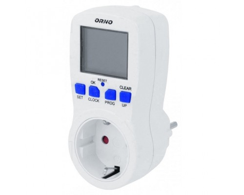 Реле часу ORNO розеточне тижневе OR-PRE-409GS 56-55-65 Реле часу ORNO розеточне тижневе OR-PRE-409GS 56-55-65