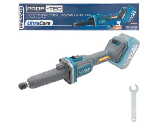 Акумуляторна пряма шліфувальна машина PROFI-TEC PPSG0620 UltraCore (без акумулятора та зарядного пристрою) 007181