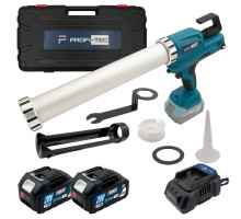 Акумуляторний пістолет-шприц для герметиків PROFI-TEC PCG20BL POWERLine (2×PT2040MP (4.0 Аг), зарядний пристрій) 007606