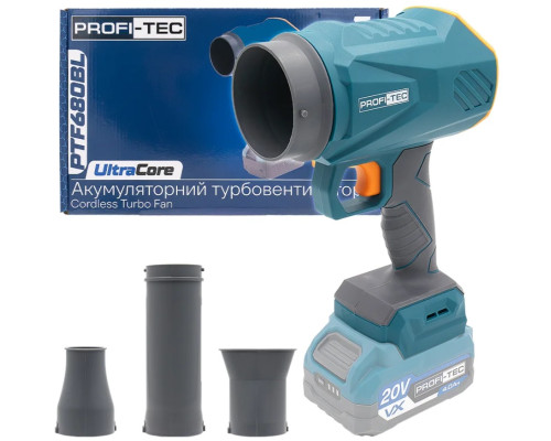Акумуляторний турбовентилятор PROFI-TEC PTF680BL UltraCore (без акумулятора та зарядного пристрою) 007734