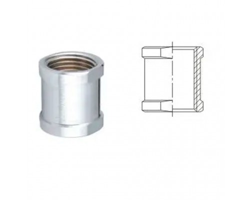 Муфта хром 1/2 ВВ 829/8204/8804 Муфта хром 1/2 ВВ 829/8204/8804