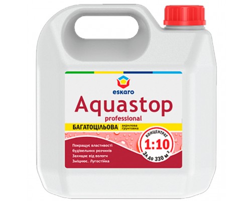 Грунтовка Aquastop Prof концентрат 3л 1:10 ESKARO