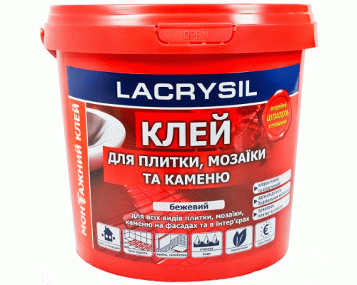 Клей для плитки та мозаїки еластичний LACRYSIL 8кг