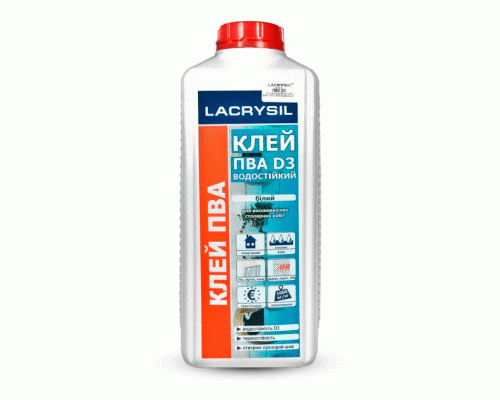 Клей універсальний водно-дисперсійний ПВА D3 2,0кг LACRYSIL