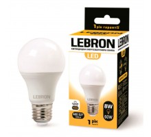 Лампа світлодіодна LED LEBRON 8W 4100K L-A60 Е27 720Lm 11-11-14